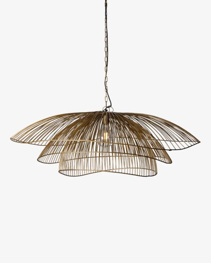Havana Gold Metal Light Pendant - Layered