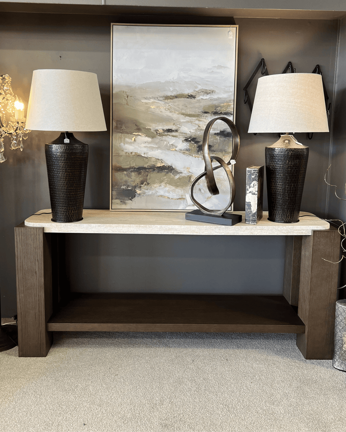 Atlas Travertine Console